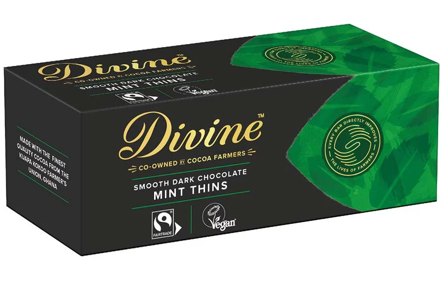 Divine - After Dinner, Dark Chocolate Mint Thins (200g) - TheVeganKind