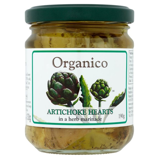 Organic Artichoke Hearts in a Herb Marinade 190g Organico