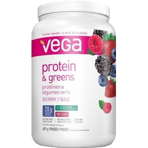 Vega Protein and Greens Protein Shake Powder, Berry Flavor