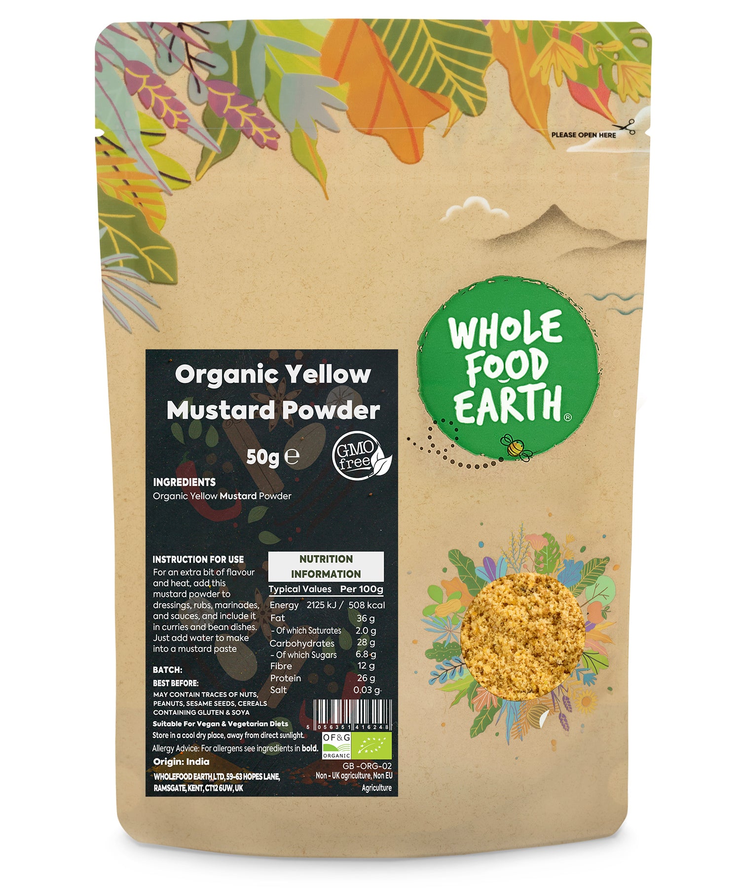 Organic Yellow Mustard Powder